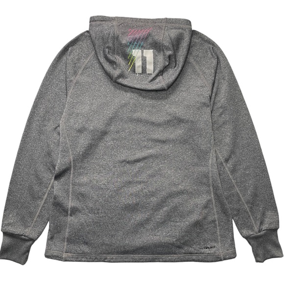 NIKE Womens Medium Hoodie Sweatshirt Surf Cup Soccer Gray Long Sleeve Therma Fit - Picture 2 of 9